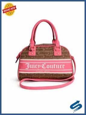 Faux Leather Fashionista Bowler Satchel Handbag with Crossbody Strap